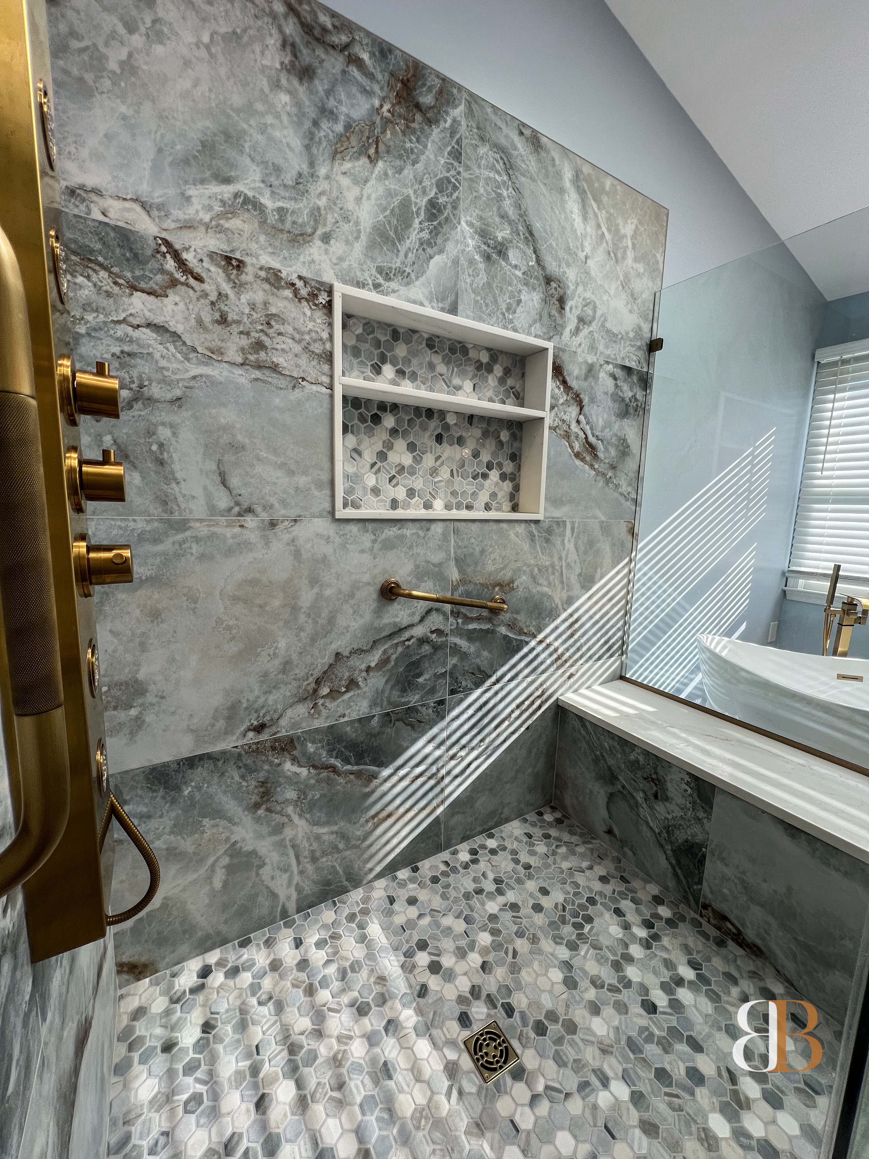 Contemporary bathroom remodel in Langhorne by B&B Associates Creations — photo 9